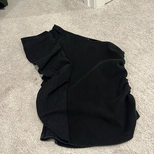 Anthropologie black one shoulder shirt